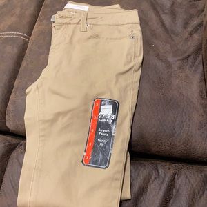 Khaki skinny jeans